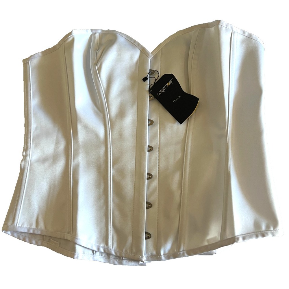 Corset Story Corset Womens UK Size 24‎ White Lace Up Corset NEW